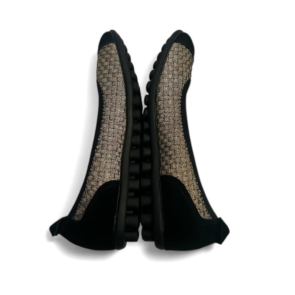 bernie mev. Tweed Ballet Flats with Black Cap Toe - Picture 6 of 9